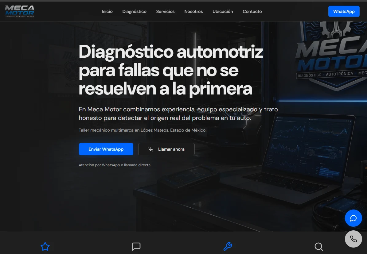 Sitio web de Meca Motor